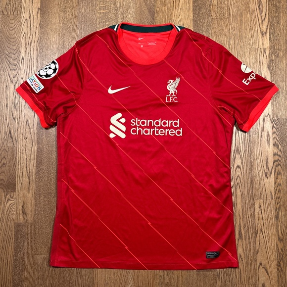 Nike Liverpool FC Roberto Firmino 2021 2022 Red Home Soccer Jersey Mens XL - Picture 2 of 11